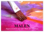 Malen. Impressionen aus der Welt der Farben (Wandkalender 2026 DIN A3 quer), CALVENDO Monatskalender