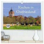 Kirchen in Ostfriesland (hochwertiger Premium Wandkalender 2026 DIN A2 quer), Kunstdruck in Hochglanz