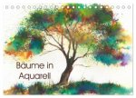 Bäume in Aquarell (Tischkalender 2026 DIN A5 quer), CALVENDO Monatskalender