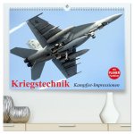 Kriegstechnik. Kampfjet-Impressionen (hochwertiger Premium Wandkalender 2026 DIN A2 quer), Kunstdruck in Hochglanz