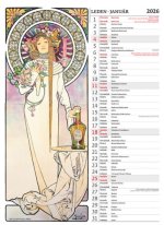 Alfons Mucha 2026 - nástěnný kalendář