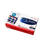 Farby akwarelowe w kostkach classic w metalowej kasetce 12 kolorów