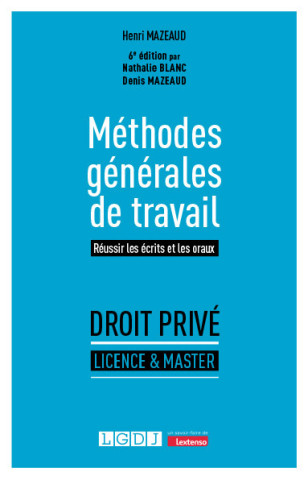 Methodes generales de travail
