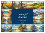 Peaceful Realms of Illustrated Landscapes (Desk Calendar 2026 DIN A5 landscape), CALVENDO 12 Month DeskCalendar