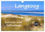 Langeoog - Schönste Insel Ostfrieslands (Wandkalender 2026 DIN A4 quer), CALVENDO Monatskalender