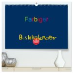 Farbiger Bastelkalender (hochwertiger Premium Wandkalender 2026 DIN A2 quer), Kunstdruck in Hochglanz