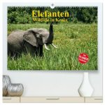 Elefanten . Wildlife in Kenia (hochwertiger Premium Wandkalender 2026 DIN A2 quer), Kunstdruck in Hochglanz