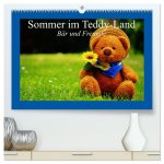 Sommer im Teddy-Land. Bär und Freunde (hochwertiger Premium Wandkalender 2026 DIN A2 quer), Kunstdruck in Hochglanz