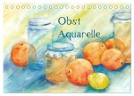 Obst Aquarelle (Tischkalender 2026 DIN A5 quer), CALVENDO Monatskalender