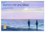 Komm mit ans Meer - Aquarelle (Wandkalender 2026 DIN A3 quer), CALVENDO Monatskalender
