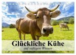 Glückliche Kühe auf saftigen Wiesen (Tischkalender 2026 DIN A5 quer), CALVENDO Monatskalender
