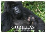 Gorillas. Friedliebende Kraftpakete (Wandkalender 2026 DIN A3 quer), CALVENDO Monatskalender