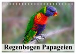 Regenbogen Papageien (Tischkalender 2026 DIN A5 quer), CALVENDO Monatskalender