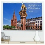 Highlights von Wiesbaden (hochwertiger Premium Wandkalender 2026 DIN A2 quer), Kunstdruck in Hochglanz