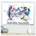Abstrakte Aquarelle (hochwertiger Premium Wandkalender 2026 DIN A2 quer), Kunstdruck in Hochglanz