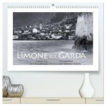 Limone sul Garda schwarzweiß (hochwertiger Premium Wandkalender 2026 DIN A2 quer), Kunstdruck in Hochglanz