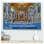 Kirchen und Kapellen (hochwertiger Premium Wandkalender 2026 DIN A2 quer), Kunstdruck in Hochglanz