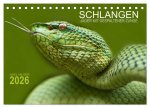 SCHLANGEN. JÄGER MIT GESPALTENER ZUNGE (Tischkalender 2026 DIN A5 quer), CALVENDO Monatskalender