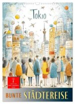 Bunte Weltreise (Wandkalender 2026 DIN A3 hoch), CALVENDO Monatskalender