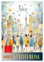 Bunte Weltreise (Wandkalender 2026 DIN A2 hoch), CALVENDO Monatskalender