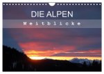 DIE ALPEN - Weitblicke (Wandkalender 2026 DIN A4 quer), CALVENDO Monatskalender