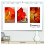 Blumen Trilogien (hochwertiger Premium Wandkalender 2026 DIN A2 quer), Kunstdruck in Hochglanz