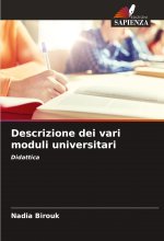 Descrizione dei vari moduli universitari