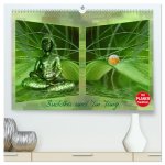 Buddha und Yin Yang (hochwertiger Premium Wandkalender 2026 DIN A2 quer), Kunstdruck in Hochglanz