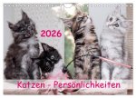 Katzen Persönlichkeiten 2026 (Wandkalender 2026 DIN A4 quer), CALVENDO Monatskalender