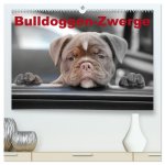 Bulldoggen-Zwerge (hochwertiger Premium Wandkalender 2026 DIN A2 quer), Kunstdruck in Hochglanz
