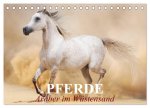 Pferde - Araber im Wüstensand (Tischkalender 2026 DIN A5 quer), CALVENDO Monatskalender