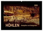 Höhlen, Stalaktiten und Stalagmiten (Wandkalender 2026 DIN A2 quer), CALVENDO Monatskalender