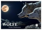 Wölfe. Graue Eminenzen (Wandkalender 2026 DIN A2 quer), CALVENDO Monatskalender