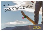 it's SKATEBOARDING (Wandkalender 2026 DIN A4 quer), CALVENDO Monatskalender