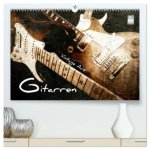 GITARREN Vintage Art (hochwertiger Premium Wandkalender 2026 DIN A2 quer), Kunstdruck in Hochglanz