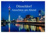 Düsseldorf - Ansichten am Abend (Wandkalender 2026 DIN A2 quer), CALVENDO Monatskalender