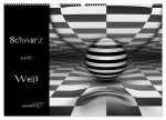 Schwarz trifft Weiß (Wandkalender 2026 DIN A2 quer), CALVENDO Monatskalender