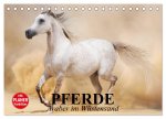 Pferde. Araber im Wüstensand (Tischkalender 2026 DIN A5 quer), CALVENDO Monatskalender