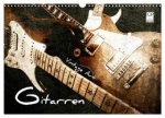 GITARREN Vintage Art (Wandkalender 2026 DIN A3 quer), CALVENDO Monatskalender