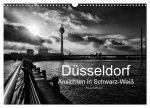 Düsseldorf Ansichten in Schwarz-Weiß (Wandkalender 2026 DIN A3 quer), CALVENDO Monatskalender