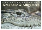 Krokodile & Alligatoren (Tischkalender 2026 DIN A5 quer), CALVENDO Monatskalender