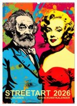 STREETART Neu Erleben Ein KI-Kunstkalender (Wandkalender 2026 DIN A2 hoch), CALVENDO Monatskalender