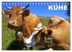 Kühe / Geburtstagskalender (Tischkalender 2026 DIN A5 quer), CALVENDO Monatskalender