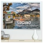 Lugano - Perle im Tessin (hochwertiger Premium Wandkalender 2026 DIN A2 quer), Kunstdruck in Hochglanz
