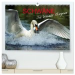 SCHWÄNE. (hochwertiger Premium Wandkalender 2026 DIN A2 quer), Kunstdruck in Hochglanz