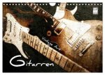 GITARREN Vintage Art (Wandkalender 2026 DIN A4 quer), CALVENDO Monatskalender