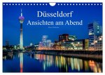 Düsseldorf - Ansichten am Abend (Wandkalender 2026 DIN A4 quer), CALVENDO Monatskalender