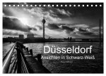Düsseldorf Ansichten in Schwarz-Weiß (Tischkalender 2026 DIN A5 quer), CALVENDO Monatskalender