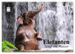 Elefanten. Spaß am Wasser (Wandkalender 2026 DIN A2 quer), CALVENDO Monatskalender