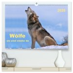 Wölfe - sie sind wieder da (hochwertiger Premium Wandkalender 2026 DIN A2 quer), Kunstdruck in Hochglanz